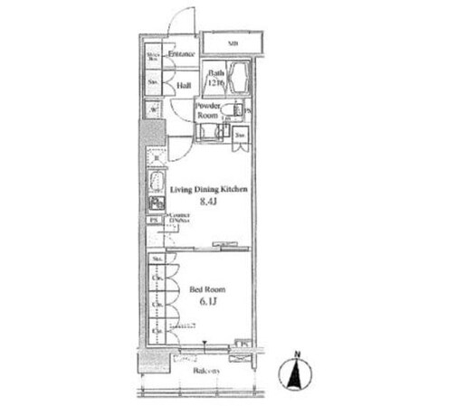 パークアクシス東陽町の物件間取画像